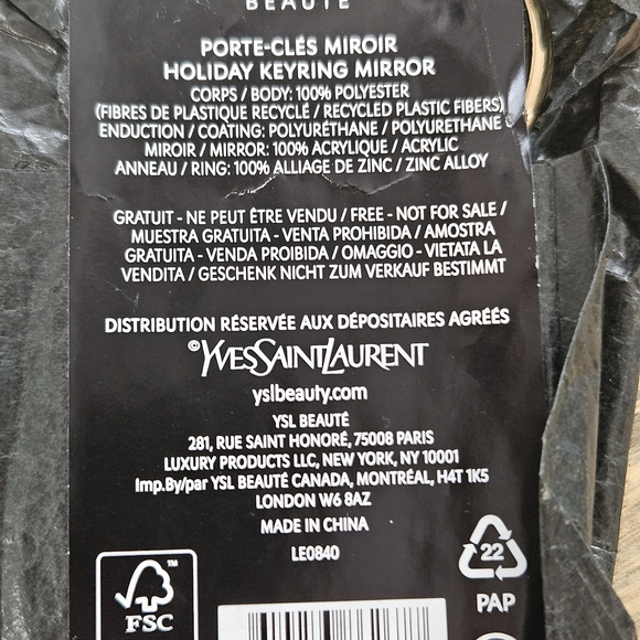 Black and Gold YSL Card Holder - Picture 7 of 7